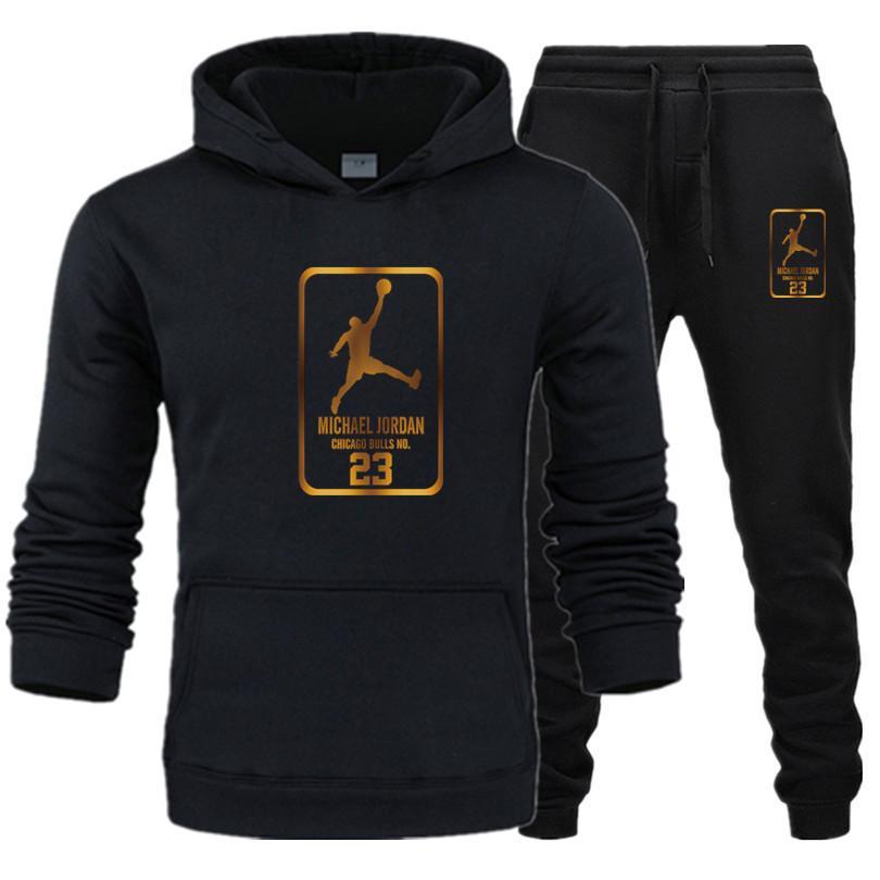 New Men Hoodies Suit Tracksuit Sweatshirt Suit Fleece Hoodie+Sweat pants Jogging Homme Pullover 3XL Sporting Suit Male