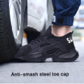 New lightweight safety shoes EVA men women with steel toe caps, anti-puncture wear-resistant outdoor work boots, excellent grip