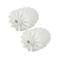Replacement Spare Bathroom Accessory Plain Plastic Toilet Cleaning Brushes Head Holders White (2x White Heads)