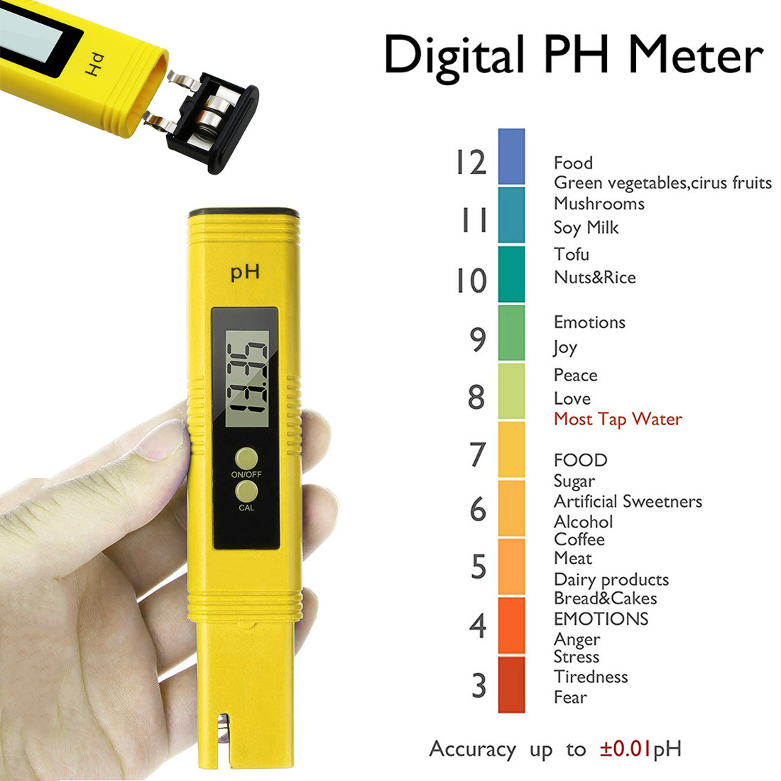 Professional PH Meter Water Quality Tester TDS/PH/EC Tester Temperature Tester Pen Conductivity Water Quality Measurement Tool