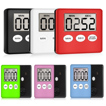 1Pcs 8 Colors Super Thin LCD Digital Screen Kitchen Timer Square Cooking Count Up Countdown Alarm Magnet Clock Temporizador