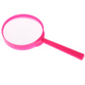 Kids Children Plastic Handheld Magnifier Magnifying Glass Diameter 60mm Magnifying 3X Science Exploration Toy - Pink