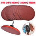 10pcs Sanding Disc Set Hook and Loop 125mm Sand Paper with Backing Pad Drill Adaptor For Polishing Cleaning Tools