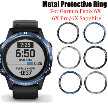 Metal Bezel Ring style Cover For Garmin Fenix 6X/6X Pro/6X Sapphire Metal Protective Ring Smart Watch Accessories New