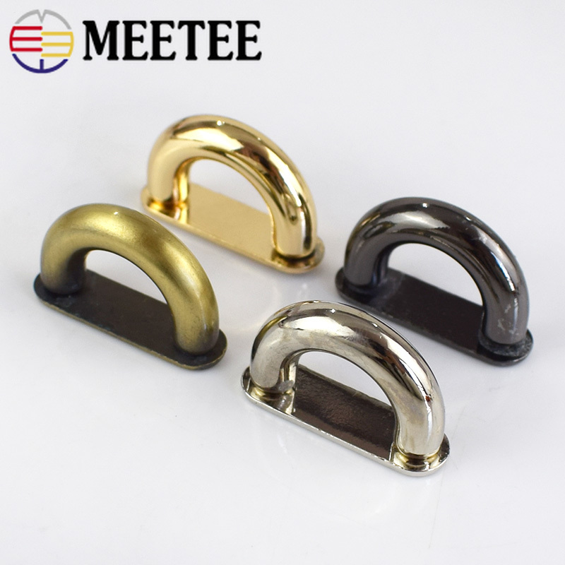 Meetee 5/10pcs 13mm Metal D Ring Buckle Connection Alloy Shoes Bags Arch Bridge Buckles DIY Sewing Hardware Accessories AP523