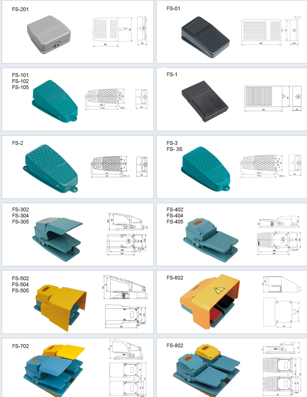 Parameter of FS Series Foot Switch2 Parameter of FS Series Foot Switch2