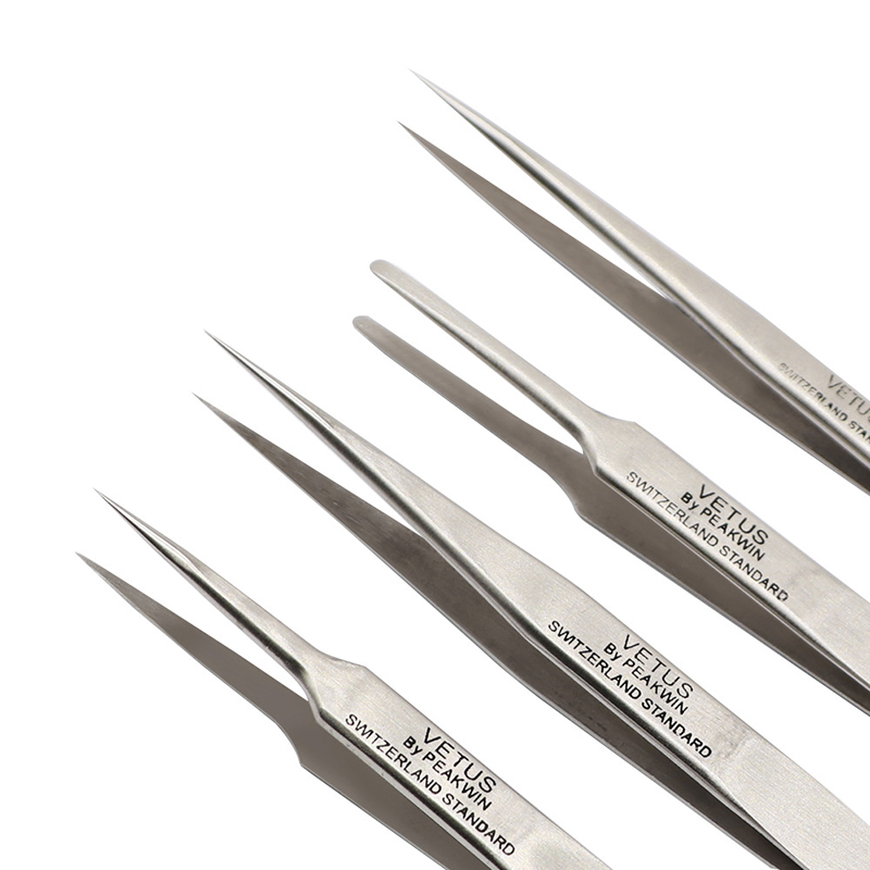 VETUS Stainless Steel Eyebrow Tweezer False Eyelash Extension Tools Repair Hyperfine all for building eyelash nails Tweezers