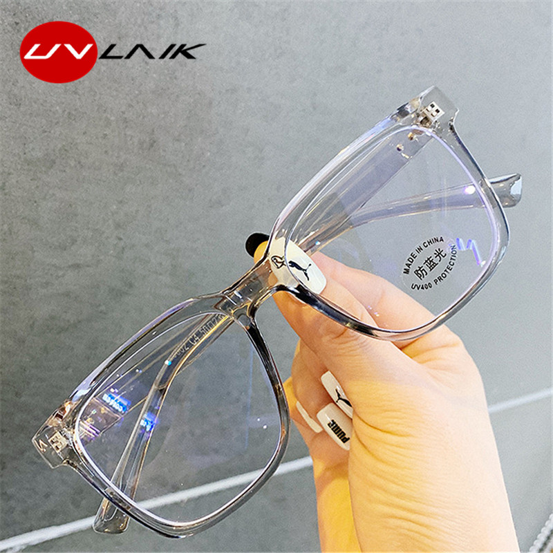 UVLAIK Blue Light Blocking Women's Eyewear Frame Myopia Glasse Frames Spectacles Ladies Transparent Optical Men Eye Glasses