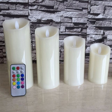 Flameless Dancing Flame LED Candles With RGB Remote,Made by Paraffin Wax,Wedding/Holiday Party Light Decoration,Christmas Candle