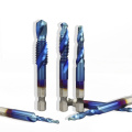 XCAN 1/4mm Shank M3-M10 HSS Thread Tap Set Metric Tap Drill Nano Blue Coated Machine Screw Tap