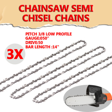 3pcst Chainsaw Semi Chisel Chains 3/8LP 0.05 For Stihl MS170 MS171 MS180 MS181 Electric Saw Garden Power Tools Chainsaws