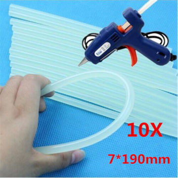 10 Pcs Clear Glue Adhesive Sticks For Hot Melt Glue sticks for Glue Gun Car Audio 7mmx190mm Craft Alloy Accessories