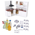 1/12 Dollhouse Cabinet Model Cleaning Kit Tableware Set for Kitchen Dining Room Furniture Life Scenes Accessory