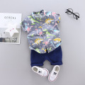 Baby Clothes Summer Boys Clothing Sets Fashion Tie T-shirts + Stripe Short 2pcs Suit Children Clothes For Bebe Boys