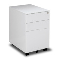 Locking File Cabinet 3 Drawer Rolling Pedestal Under Desk Fully Assembled Except Casters White Black for Office LAD-sale