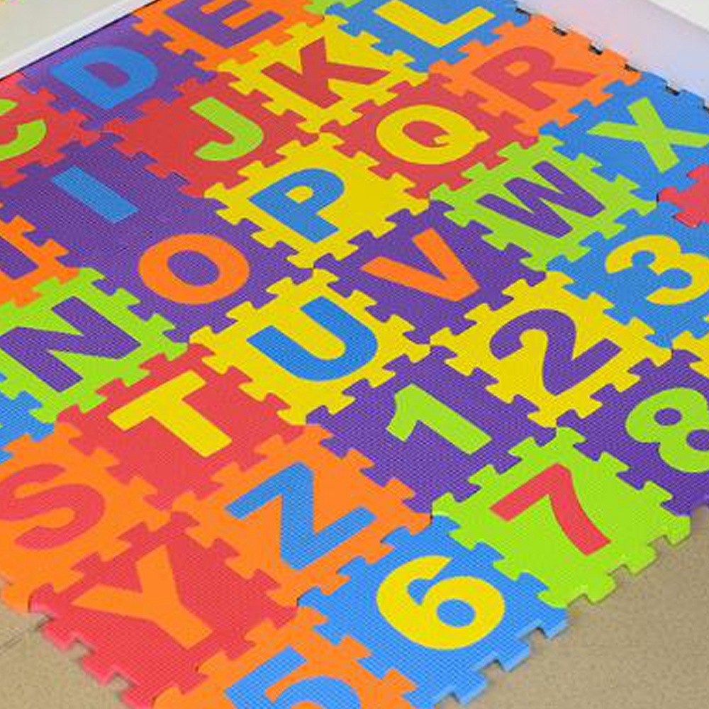 36 Pieces with Letters and Numbers Children's Puzzle Game Pad EVA Puzzle Floor Mat Baby Crawling Mat (36-Piece Set)