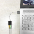 kebidumei USB 2.0 External Sound Card Virtual 7.1 Channel 3D Mini Audio Adapter For Microphone Headphone USB C Type C Sound Card