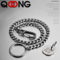 40cm Long Trousers Hipster Key Chains 304 Stainless Steel Key Ring Metal Wallet Belt Chain Pant Keychain Unisex HipHop Jewelry