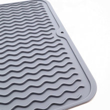Silicone Dish Drying Mat Thickness Heat Resistant Trivet Drip Tray Cup Coasters Non-slip Pot Holder Table Mats Kitchen