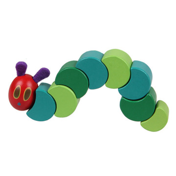 Wooden Blocks Kids Flexible Blocks Montessori the Very Hungry Caterpillar Toys for Children G0388