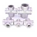 Stainless Steel 304 1/8" 1/4" 3/8" 1/2" 3/4" 1" 1-1/4" 1-1/2" Female BSP Thread Pipe Fitting 4 way Equal Cross Connector SS304