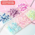 500PCS/bag 2.5-5mm Mix Rainbow Color Round UV resin Imitation Pearl Beads no hole Loose Beads DIY Jewelry Necklace Making Craft