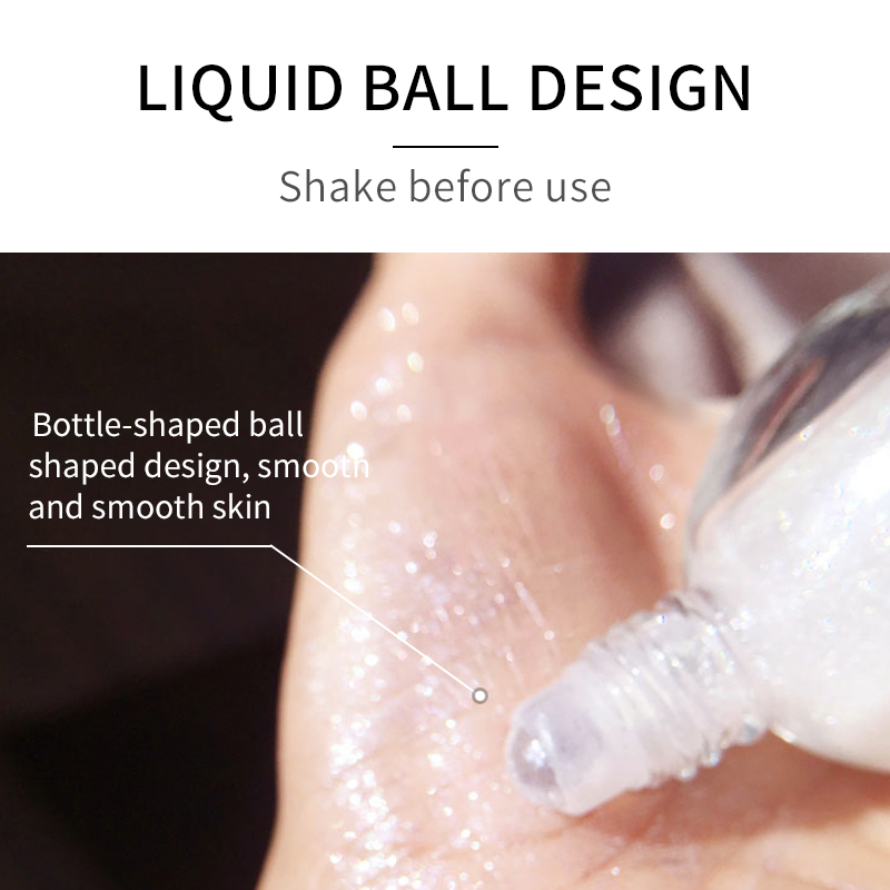 Small Light Bulb Liquid Highlighter Bead Three-Dimensional Repair Face Highlighter Brightening Liquid Body Glitter