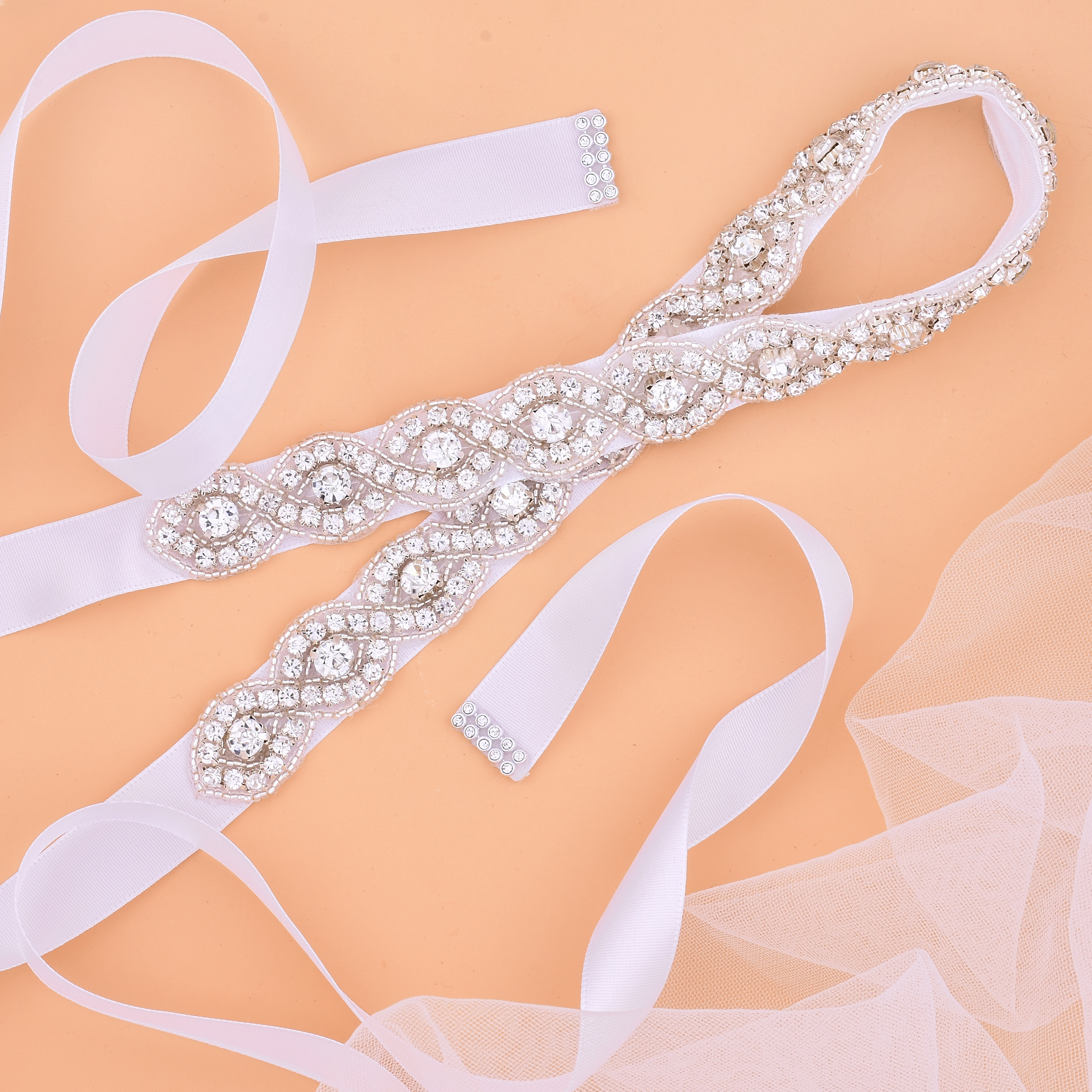 Diamond Wedding Belts Crystal Rhinestones Belts Bridesmaid bridal Dresses Accessories Waistband Sashes ceinture mariage