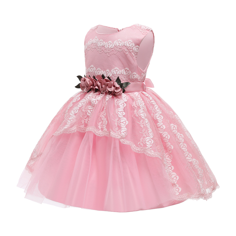 Christmas Children's Clothing 2020 Autumn New Lace Mesh Girls Dresses Girls Princess Dress Flower Girls Dresses Catwalk Dresses