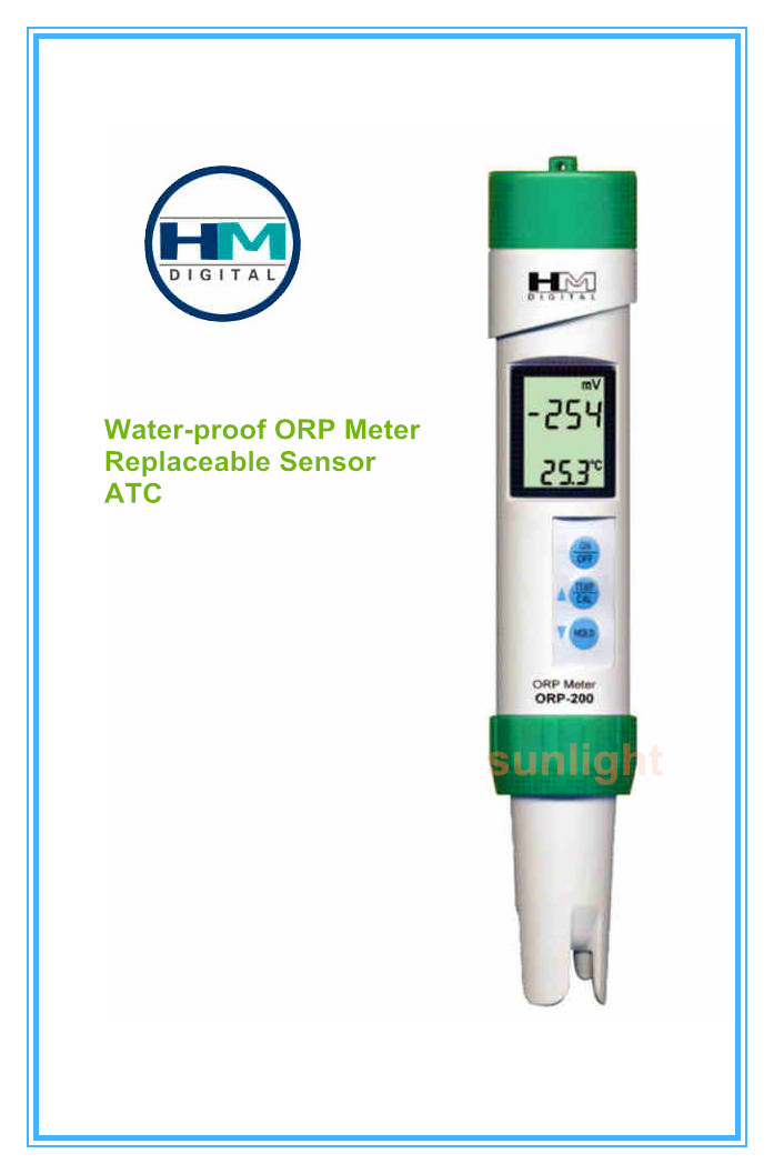 HM Digital ORP-200 Waterproof ORP Meter with Automatic Calibration and Datahold