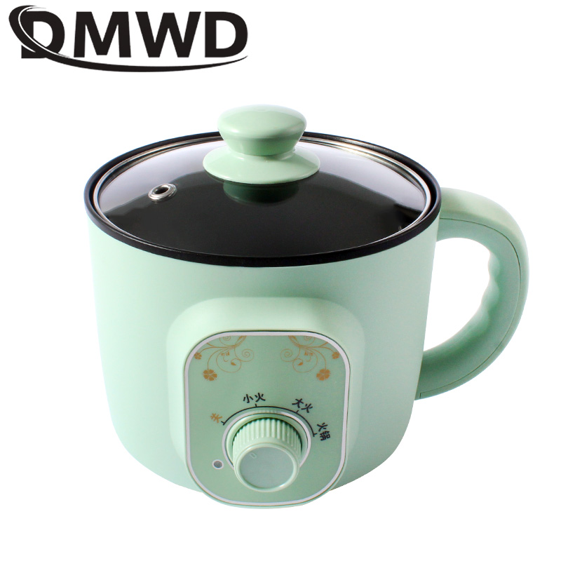 DMWD Multifunction Electric Cooker Heating Pan Electric Cooking Pot Machine Hotpot Noodles Eggs Soup Steamer mini rice cooker