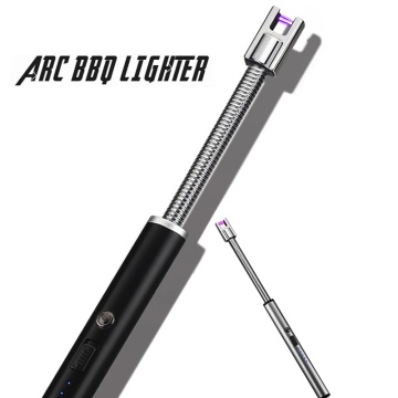New BBQ LED USB Electric Rechargeable Long Kitchen Gas Stove Lighter Windproof Plasma Arc Flameless Candle Lighters Outdoor