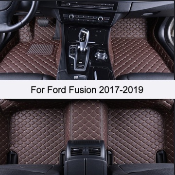 Custom Car Floor Mats For Ford Fusion 2017-2019/ PU leather Auto Accessories Waterproof Mats Non-slip Car Carpet