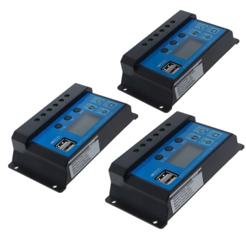 PWM 10/20/30A Dual USB Solar Panel Battery Regulator Charge Controller 12/24V LCD Dropship