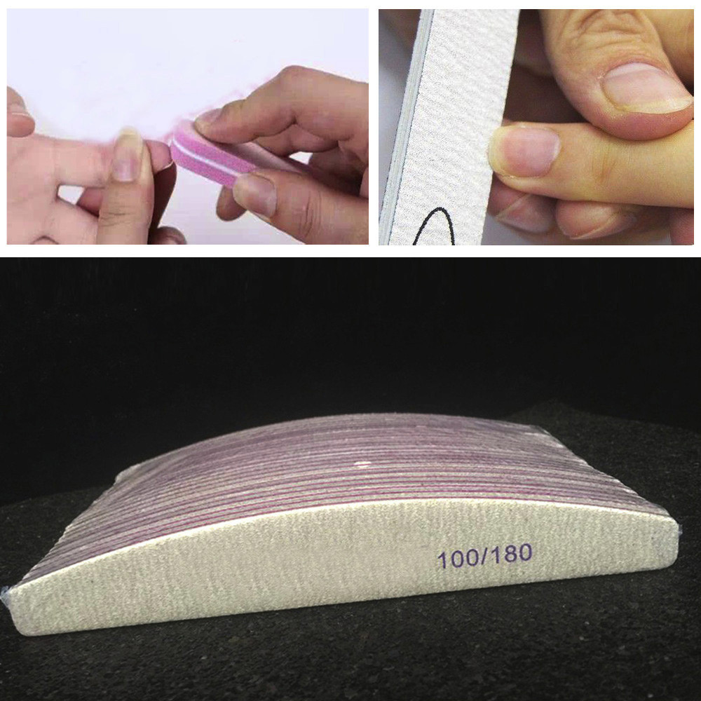 10PCS Nail Buffers File For UV Gel White Nail File Buffer Block Polish Manicure Pedicure Sanding Nail Art Tool 11.7