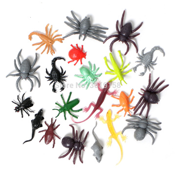 8pcs Action Figures Soft Plastic Mini Animal Models Simulation Insects Frog Spider Scorpion Figurines Tricky Toys For Kids