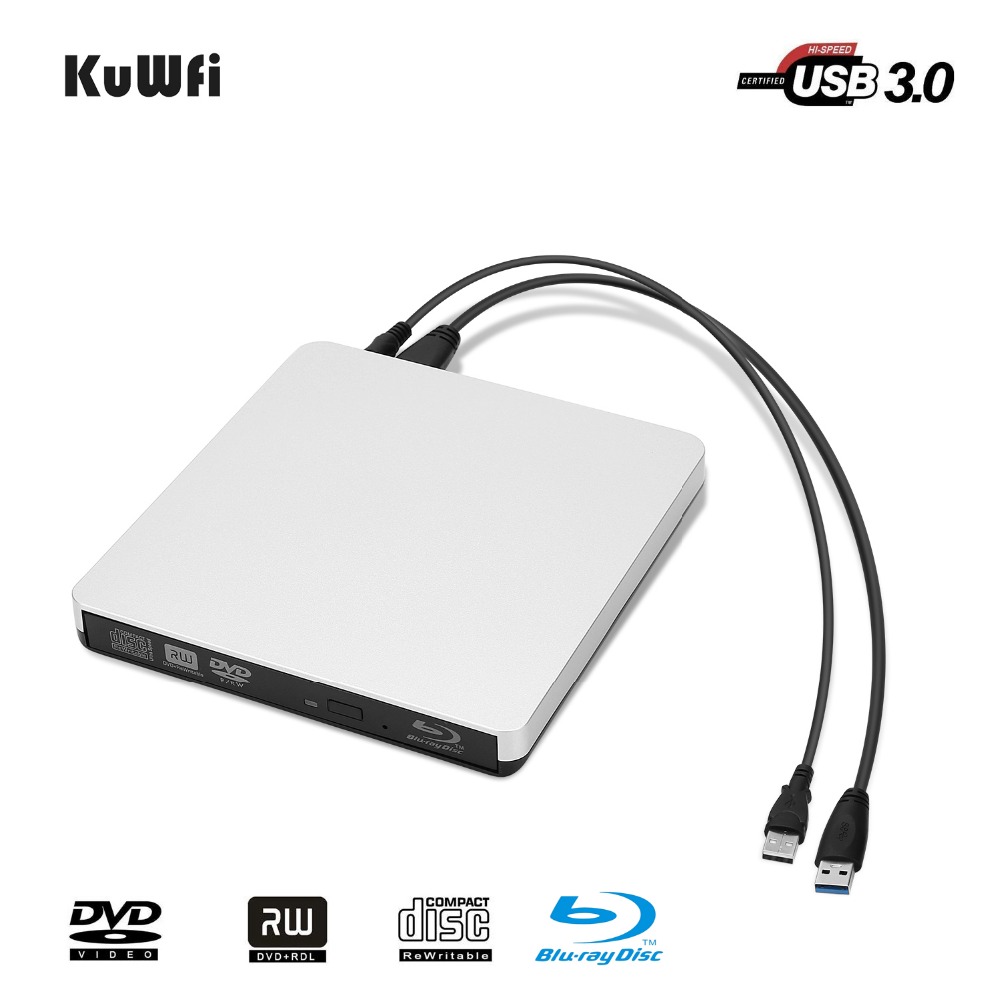 For Mac 10 OS Window 7/8/XP/Linux External Blu-Ray Drive USB 3.0 Bluray Burner BD-RE CD/DVD RW Writer Play 3D Blu-ray Disc