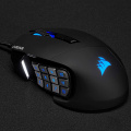 CORSAIR SCIMITAR RGB ELITE, MOBA/MMO Gaming Mouse, Black, Backlit RGB LED, 18000 DPI, Optical (CN version)