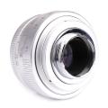 Silver Mini 35mm f/1.6 APS-C CCTV Lens+adapter ring+2 Macro Ring for Canon EF-M EOSM Mirroless Camera M1/M3/M5