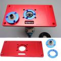 Aluminum Router Table Insert Plate w/ 2 Router Insert Rings For Woodworking Benches Router RT0700C red