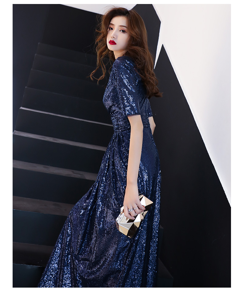 Fashion Sequins lace dress skirt female party evening dress in stock