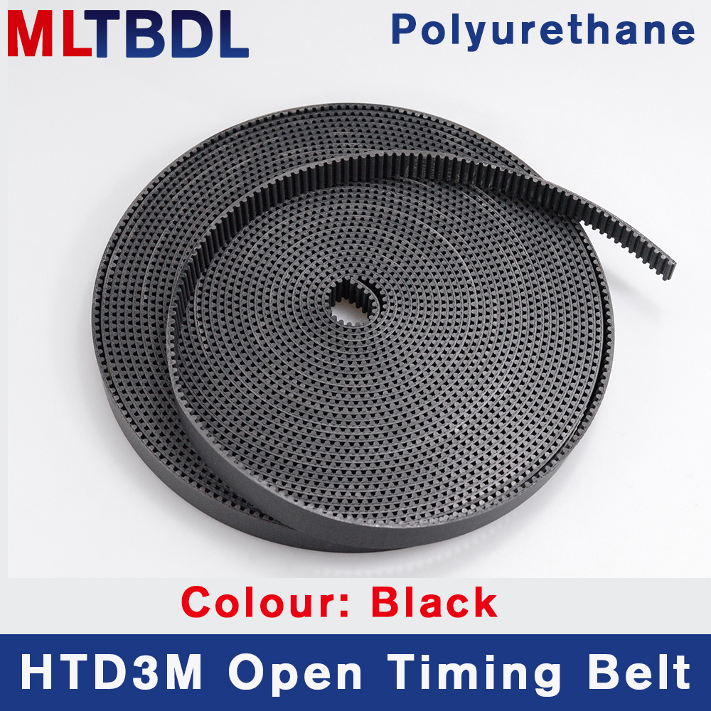 1M HTD 3M PU Open Timing Belt Width 10-30mm Transmission Synchronous 3M Belt For CO2 Laser Engraving Cutting Machine motor belt