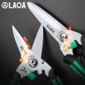 LAOA Multifunctional Scissors Made in Taiwan With safety Lock Stainless Shears Cutting Leather Wire cutters Household scissors