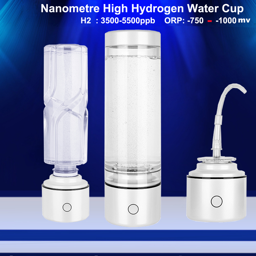 Nanometer SPE&PEM High Concentration Hydrogen Rich Water Bottle 3500-5500ppb ORP Mini Electrolysis H2 Lonizer Generator IHOOOH