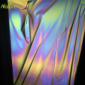 140cm Width Colorful Rainbow Reflective Fabric Highlight Bright Colorful Windbreaker Jacket Fashion Magic Reflective Material