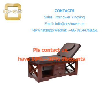 Doshower DS-M9009 wood salon massage table bed with electric bed massage table for adjustable bed massage table