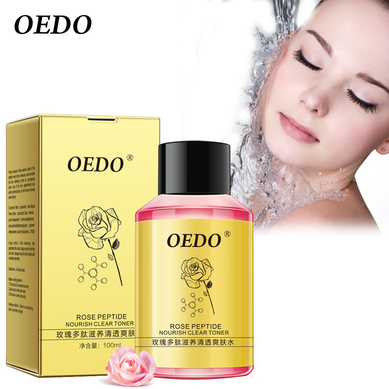 OEDO Rose Peptide Nourish Clear Toner Skin Care Whitening Moisturizing Acne Treatment Black Head Anti Wrinkle Ageless 100ml