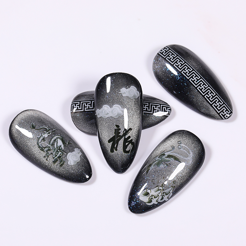 NICOLE DIARY Nail Art Leaf Flower Stamping Plates Dragon Snake Leopard Nail Art Stamp Templates Printing Stencil Tool