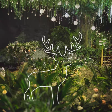 Elegant Irregular Iron Deer for Stage Corner Decoration