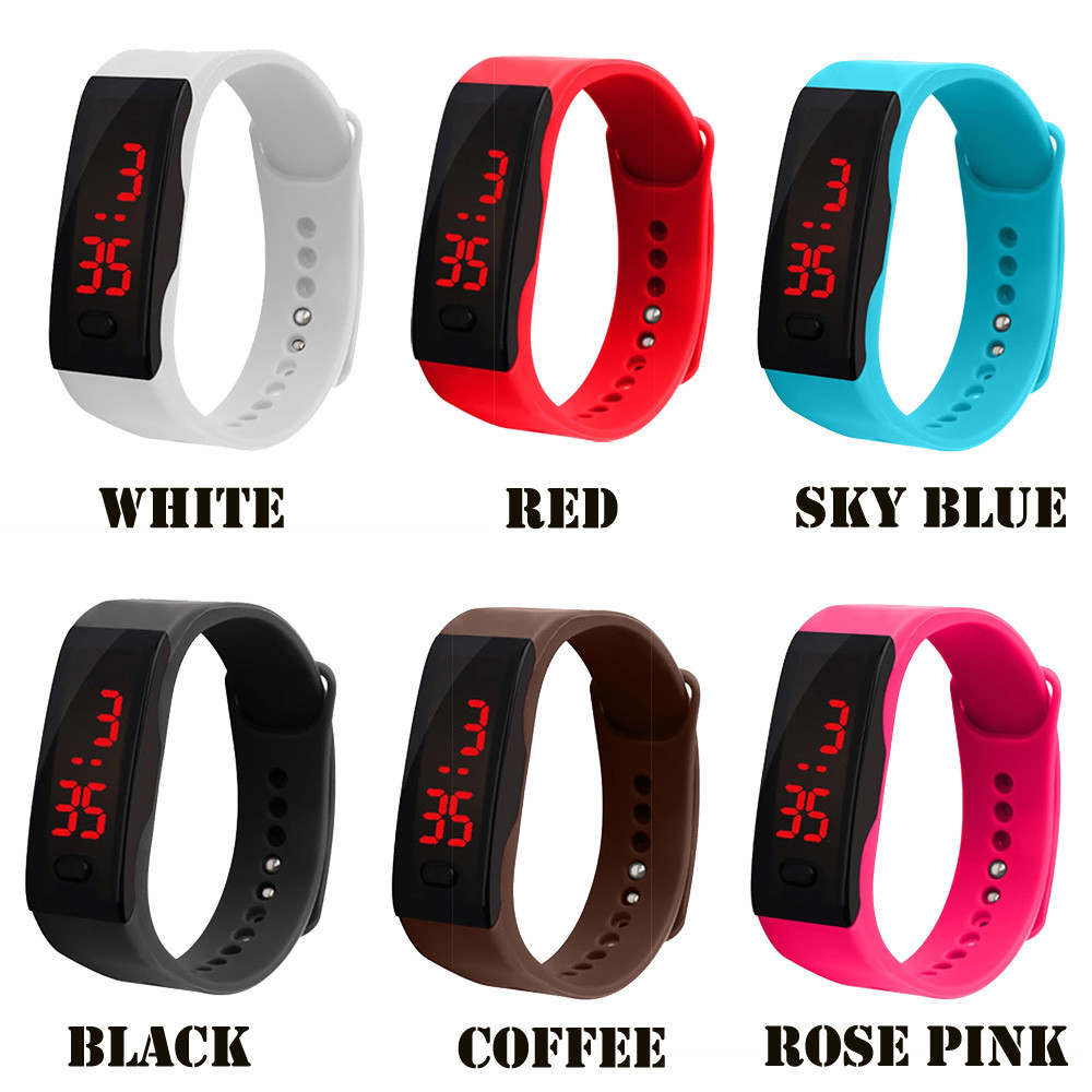 Led Digital Watch Display Bracelet Watch Students Silica Gel Sports Wristwatch Children Watch Reloj Hombre Relogio Masculino